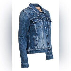 NWOT Paige Vega Rowan Star Patch Denim Jacket in Blue Size XS